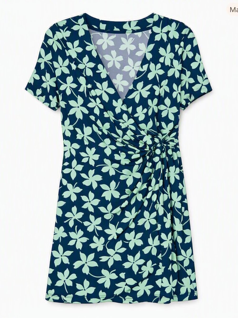 Lands End Floral Wrap XLT (18)  (Green or Navy / Mint, Depends on your eye)